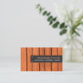 Carte De Visite Woodworking Contractor Business Card Template (Debout devant)