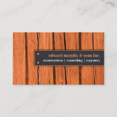Carte De Visite Woodworking Contractor Business Card Template (Devant)