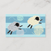 Carte De Visite Wooly Sheep Yarn Crochet Knit (Devant)