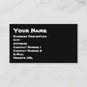 Carte de visite Word Cloud Flowers (Dos)