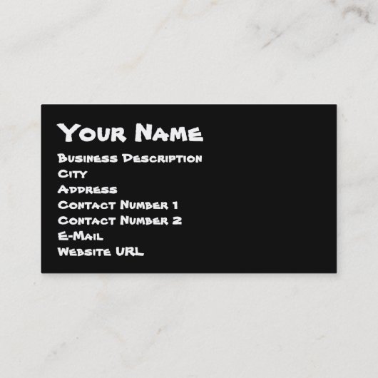 Carte de visite Word Cloud Flowers (Dos)