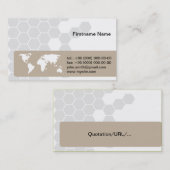 Carte De Visite World Global Globe International (Devant / Derrière)