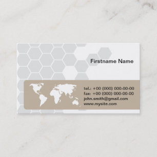 Carte De Visite World Global Globe International Corporate