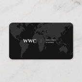 Carte De Visite World Map Company Monogram Black Grey (Devant)