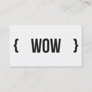 Carte De Visite Wouah - Encadré - noir et blanc
