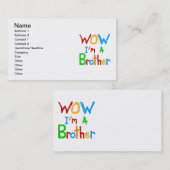 Carte De Visite WOW Je suis un Frère T-shirts et GIfts (Devant / Derrière)
