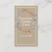 Carte De Visite Wreath d'aquarelle en papier Kraft rustique (Devant)