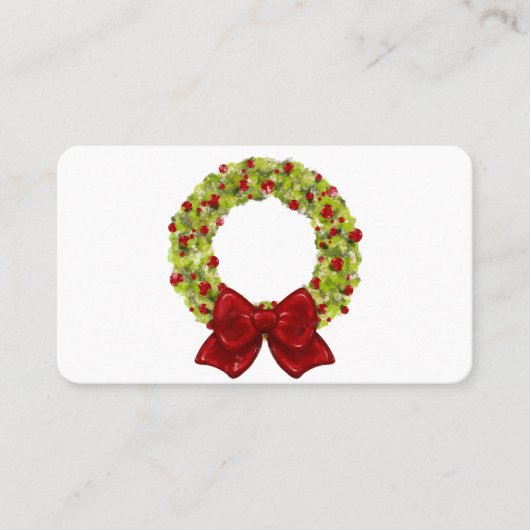Carte De Visite Wreath scintillante - Options de couleurs multiple (Devant)