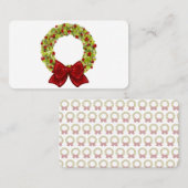 Carte De Visite Wreath scintillante - Options de couleurs multiple (Devant / Derrière)
