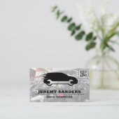 Carte De Visite Wrench Car | Services Auto | Baie moteur | Code QR (Debout devant)