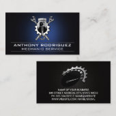 Carte De Visite Wrenches Gear and Piston | Industrial Mechanic (Devant / Derrière)