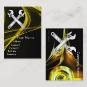 CARTE DE VISITE WRENCHES MÉCANIQUE MÉTAL, PLUMBERS (Devant / Derrière)