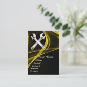 CARTE DE VISITE WRENCHES MÉCANIQUE MÉTAL, PLUMBERS (Debout devant)