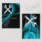 Carte De Visite WRENCHES MÉCANIQUE MÉTAL, PLUMBERS Pearl Paper (Devant / Derrière)