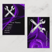 Carte De Visite WRENCHES MÉCANIQUE MÉTAL, PLUMBERS Pearl Paper (Devant / Derrière)