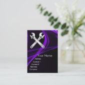 Carte De Visite WRENCHES MÉCANIQUE MÉTAL, PLUMBERS Pearl Paper (Debout devant)