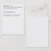 Carte De Visite Writer Défini [comme vous] (Devant / Derrière)