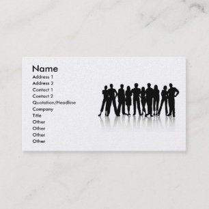 Carte De Visite www_Garcya_us_human silhouetes vecteur, Nom, Ad...