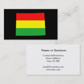 Carte De Visite Wyoming en couleurs Rasta (Devant / Derrière)
