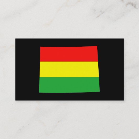 Carte De Visite Wyoming en couleurs Rasta (Devant)