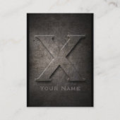 Carte de visite X en métal de bronze (Devant)