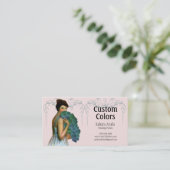 Carte De Visite Xahara dans l'Aqua, le vert, le rose et le Teal (Debout devant)