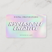Carte De Visite Y2K Holographic Retro Futuristic Faux Iridescent (Devant)