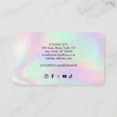 Carte De Visite Y2K Holographic Retro Futuristic Faux Iridescent (Dos)