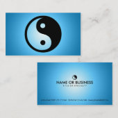 Carte De Visite yang bleu de yin de lueur (Devant / Derrière)