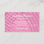 Carte De Visite Yarn Ball Knitting Crochet Pink (Dos)