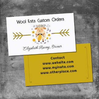 Carte De Visite Yarn Shop Logo Business Card