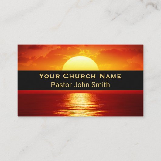 Carte De Visite Yellow Ball Reflection Church Pastor QR Code (Devant)