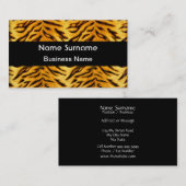 Carte De Visite Yellow Black Tiger look (Devant / Derrière)