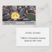 Carte De Visite Yellow cactus (Devant / Derrière)