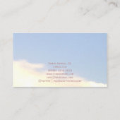 Carte De Visite Yellow clouds zen sunset blue sky photograph card (Dos)