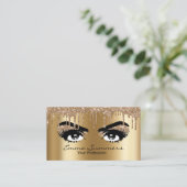 Carte De Visite Yellow Gold Eyebrow Parties scintillant Eyelash Ye (Debout devant)