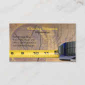 Carte De Visite Yellow Measuring Tape Woodworking Professional (Devant)