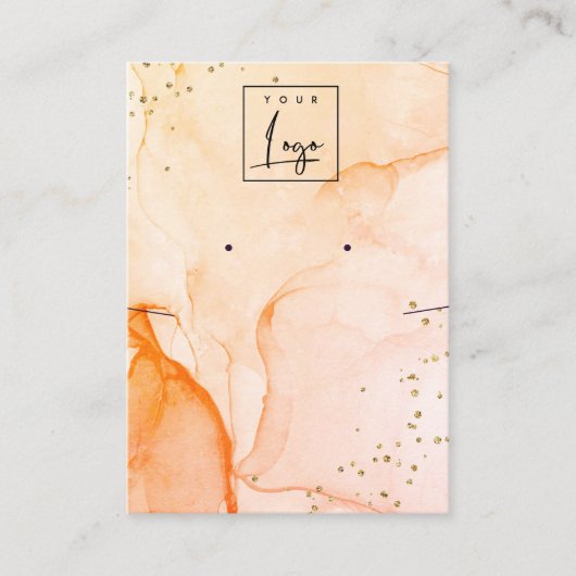 Carte De Visite Yellow Orange Aquarelle Texture Elevage Collier (Devant)