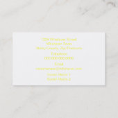 Carte De Visite Yellow Owls Design (Dos)