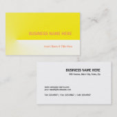 Carte De Visite Yellow Pro (Devant / Derrière)