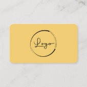 Carte De Visite Yellow Professional Logo QR Code  (Dos)