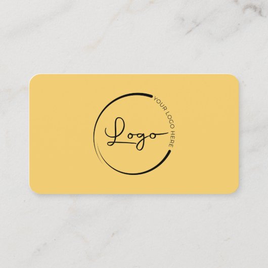 Carte De Visite Yellow Professional Logo QR Code  (Dos)