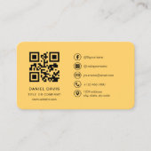 Carte De Visite Yellow Professional Logo QR Code  (Devant)