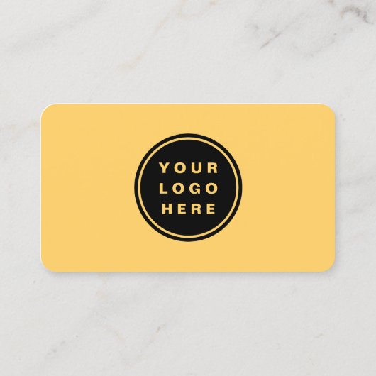 Carte De Visite Yellow Professional Logo QR Code  (Dos)