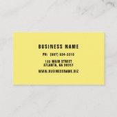 Carte De Visite Yellow Registered Dietitian With Apple (Dos)