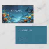 Carte De Visite Yellow Rose and Mountain Village Twilight (Devant / Derrière)