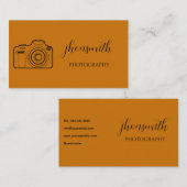 Carte De Visite Yellow Simple Creative Photo Shoot (Devant / Derrière)