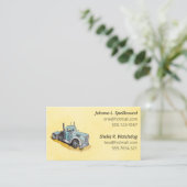 Carte De Visite Yellow Social introduction calling card-semi (Debout devant)