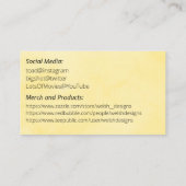 Carte De Visite Yellow Social introduction calling card-semi (Dos)