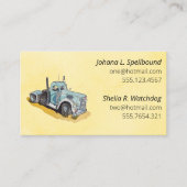 Carte De Visite Yellow Social introduction calling card-semi (Devant)